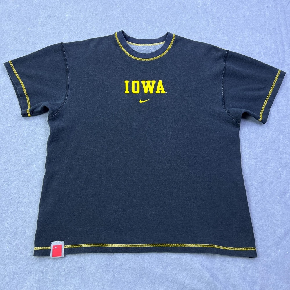 Iowa Nike Black Tee with Yellow Details